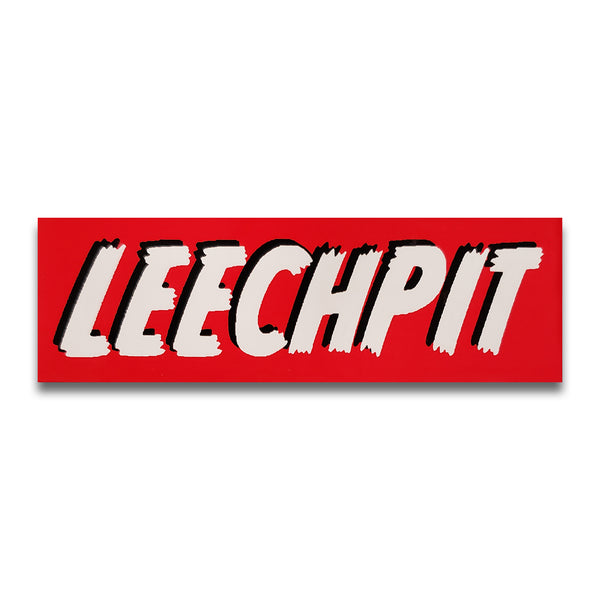 "Dropshadow" Leechpit Sticker Red