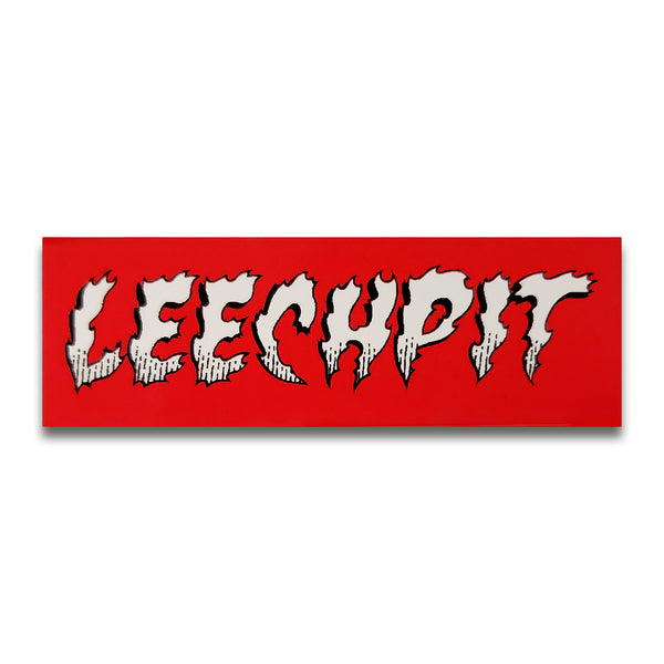 "Pyromaniac" Leechpit Sticker Red